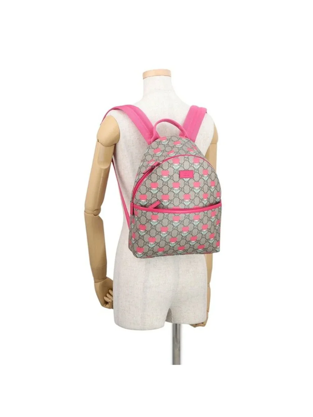 Gucci Backpack GG Supreme Flower Print Children Kids Kim Seungyoung